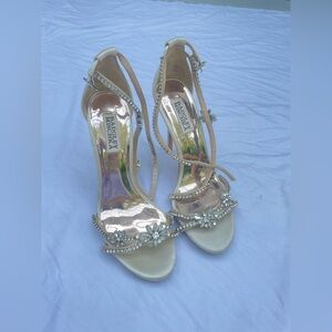 Badgley Mischka Snowflake Satin Sandal